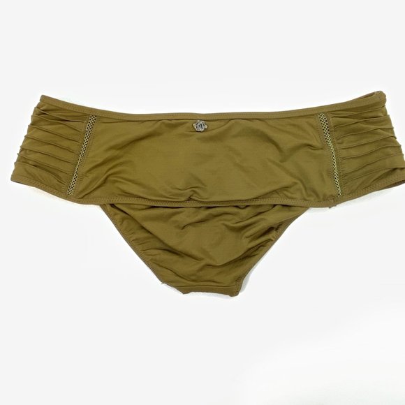 NANETTE LEPORE Olive Green Strapless Bikini #BF5 - Picture 5 of 8